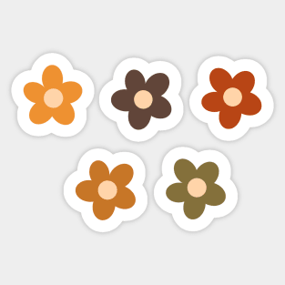 Eart tone flowers Sticker